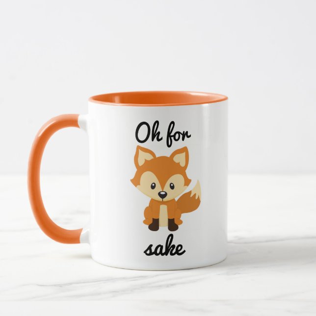 "Oh For Fox Sakes" - Orange Ringer Combo Mug (Left)