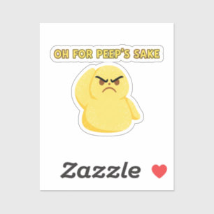 Oh For Peep's Sake Funny Grumpy Marshmallow Chick