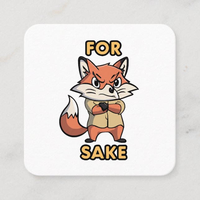 oh For Sake Square Business Card (Front)