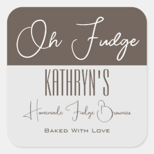 "Oh Fudge" Personalised Food Label
