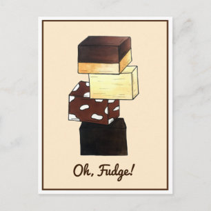 Oh Fudge! Sorry I Forgot Your Birthday Foodie Postcard