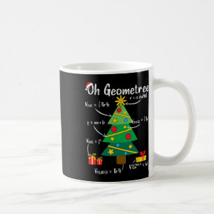 Oh geometree fun christmas tree geometry math teac coffee mug