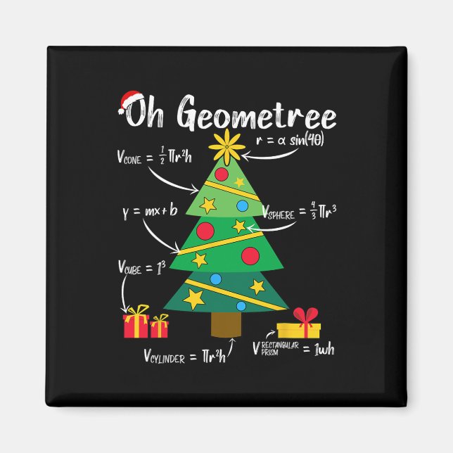 Oh geometree fun christmas tree geometry math teac magnet (Front)