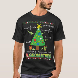 Oh Geometree Geometry Math Teacher Christmas Tree T-Shirt
