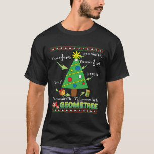 Oh Geometree Geometry Math Teacher Christmas Tree T-Shirt