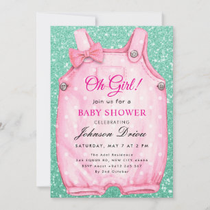 Oh Girl Baby Shower – Children’s Clothing Theme Invitation
