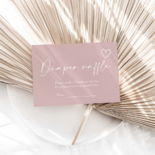 Oh Girl  Baby Shower Diaper Raffle Enclosure Card