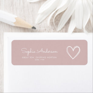 Oh Girl Minimalist Baby Shower Return Address Label