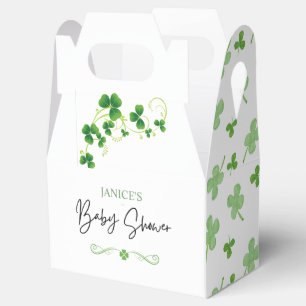 Oh Girl St. Patrick's Day Baby Shower Green Favour Box