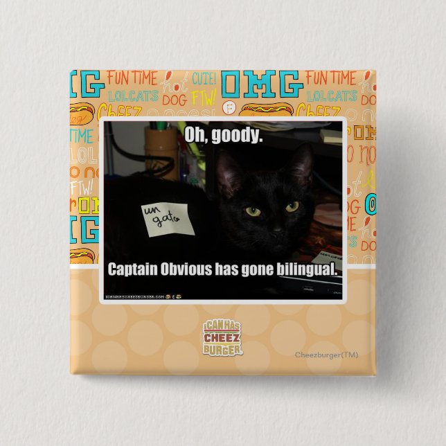 Oh, goody. 15 cm square badge (Front)