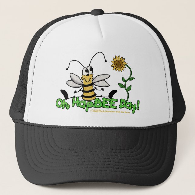 Oh HapBee Day Trucker Hat (Front)
