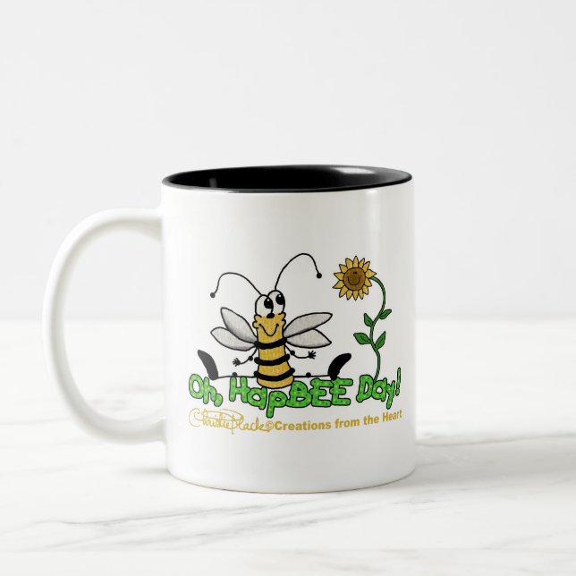 Oh HapBee Day Two-Tone Coffee Mug (Left)