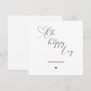 Oh Happy Day Heart Embellished Wedding  Card