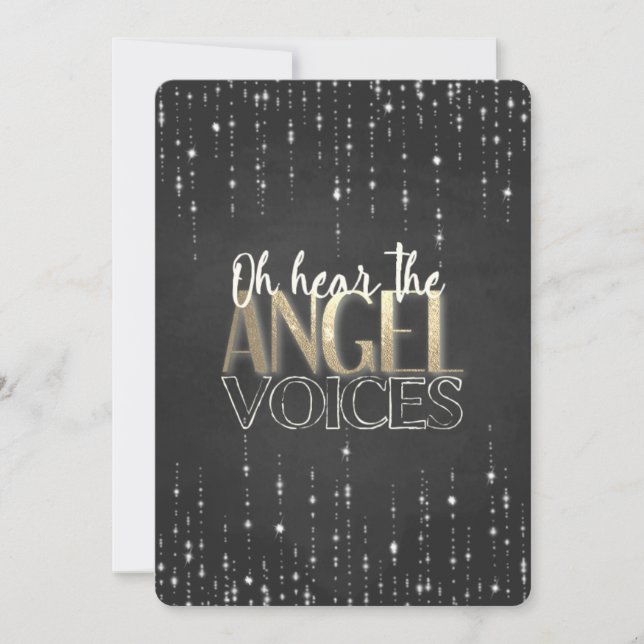 Oh Hear The Angel Voices Photo Christmas Card (Front)