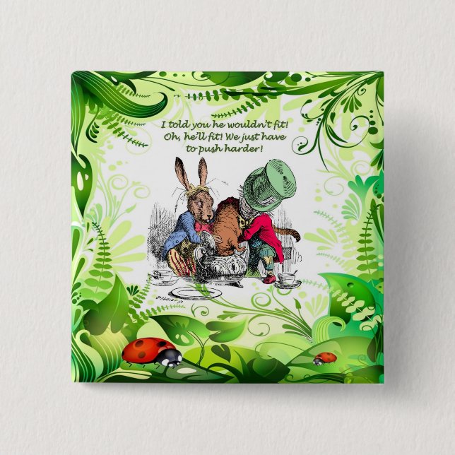 Oh, He'll Fit! 1 15 Cm Square Badge (Front)