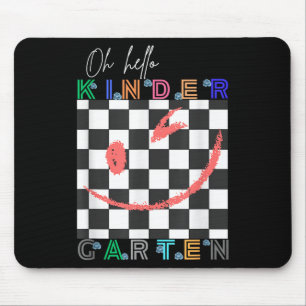 Oh Hello Kindergarten Cute Outfit For Kids First D Mouse Pad