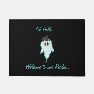Oh Hello...The friendly candle ghost Doormat