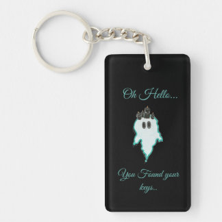 Oh Hello...The friendly Candle ghost-keychain Key Ring