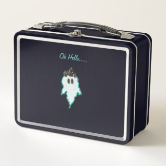 Oh Hello...The friendly candle ghost Metal Lunch Box