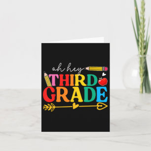 Oh Hey 3rd Grade Third Grade Back To School Card