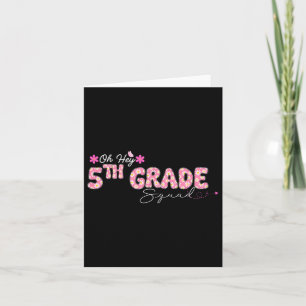 Oh Hey 5th Grade Back To School Design For Teacher Card