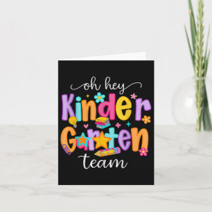 Oh Hey Kindergarten Happy Back To School Teachers  Card