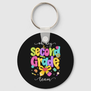 Oh Hey Second Grade Coquette Bow Happy Back To Sch Key Ring