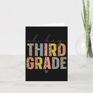 Oh Hey Third Grade Back To School Students 3rd Gra Card