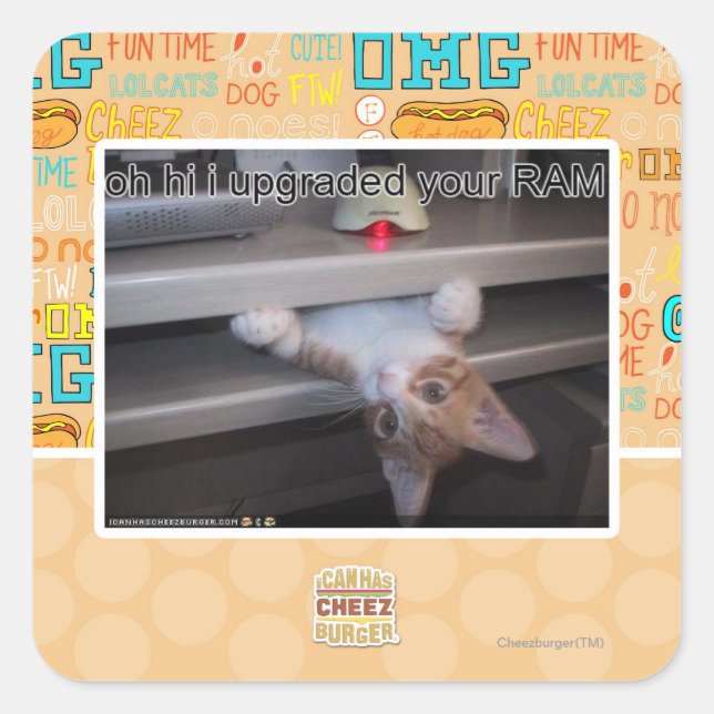 oh hi i upgraded your RAM Square Sticker (Front)