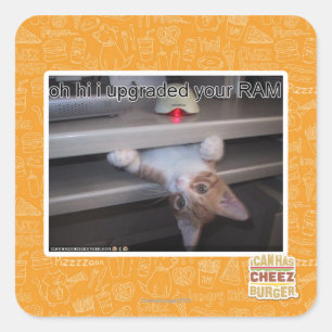 oh hi i upgraded your RAM Square Sticker