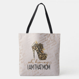 Oh Hney I"m that Mum Beige Fashion Tote Bag