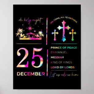 Oh Holy Night 25 December Christmas Christian Nati Poster