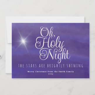 Oh Holy Night Christmas Holiday Card