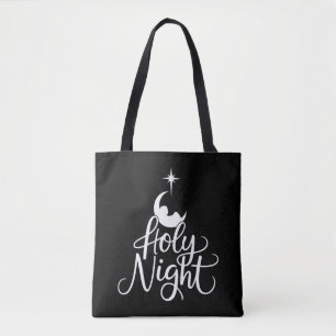 Oh Holy Night Family Christmas Nativity Scene Xmas Tote Bag