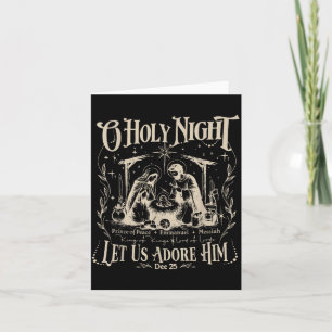 Oh Holy Night Let Us Adore Him Christmas Christian Card