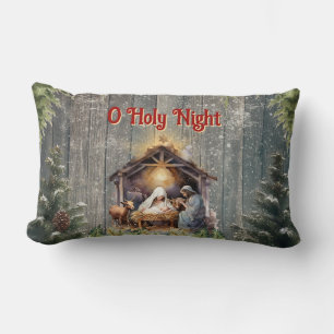 Oh Holy Night Lumbar Pillow