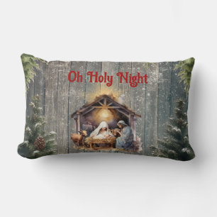 Oh Holy Night Lumbar Pillow