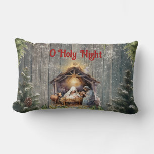 Oh Holy Night Lumbar Pillow
