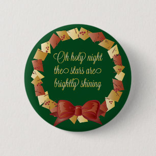 Oh Holy Night Lyrics Design 6 Cm Round Badge
