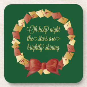 Oh Holy Night Lyrics Design Coaster