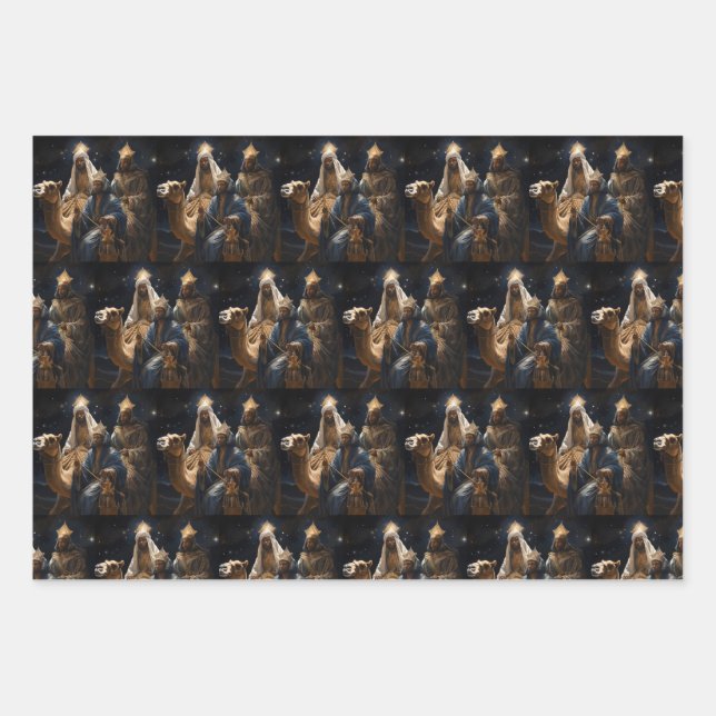 Oh Holy Night! Oh Night Devine Wrapping Paper Sheet (Front)