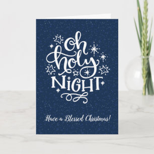 Oh Holy Night Personalised Christmas Card