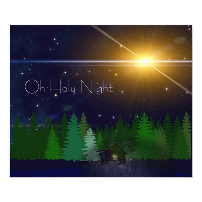 Oh Holy Night - Star of Bethlehem on a Photo Print (Front)