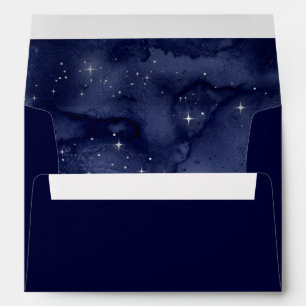 Oh Holy Night Stars at Christmas Dark Blue Envelope