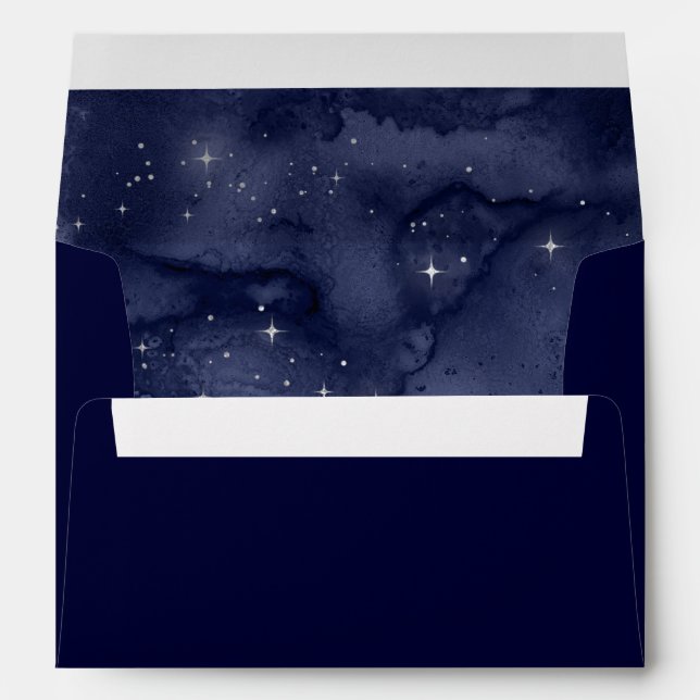 Oh Holy Night | Stars at Christmas Dark Blue Envelope (Back (Bottom))