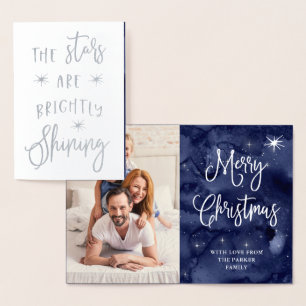 Oh Holy Night   Stars at Christmas with Photo Foil Card