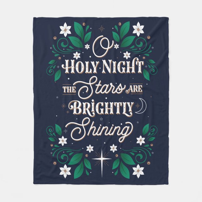 Oh Holy Night Throw Blanket (Front)
