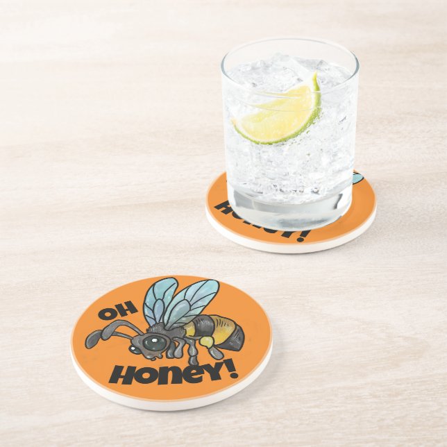 Oh Honey! Cute Bee Coaster (Side)