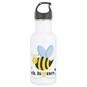 Oh Honey Valentines queen Bee character with tiara 532 Ml Water Bottle