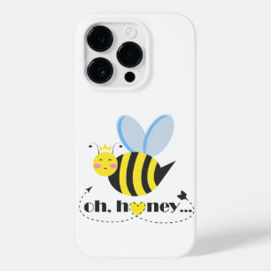 Oh Honey Valentines queen Bee character with tiara Case-Mate iPhone 14 Pro Case
